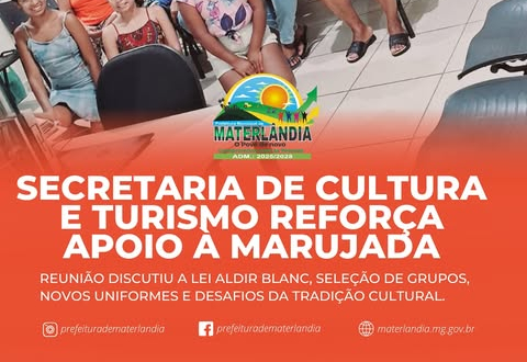 Prefeitura de Materlândia se reúne com a Marujada para tratar da Lei Aldir Blanc e novos uniformes